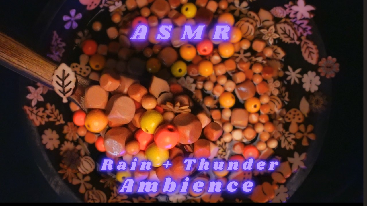 ASMR 13 Minute Power Nap with Cozy Wood Soup | Rain and Thunder Ambience ~ NO TALKING