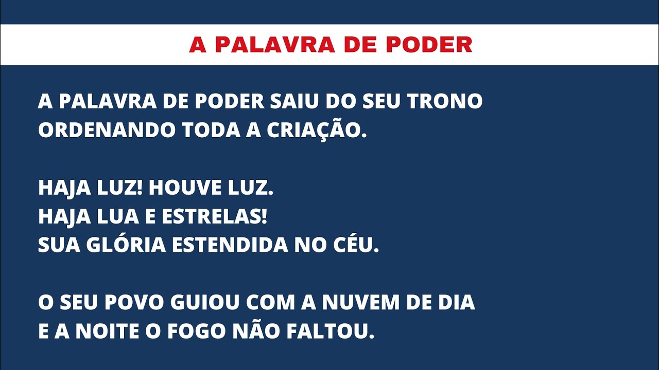 Louvor - A Palavra de Poder