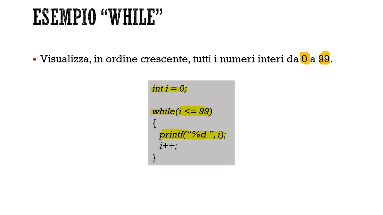 Il costrutto iterativo