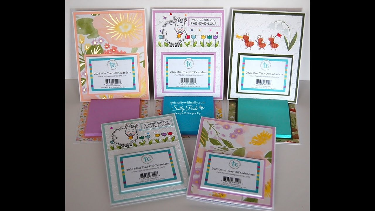Stampin' Up! WOOLY FRIENDS Calendar Easel Project with LOVELY & BEAUTIFUL DSP!