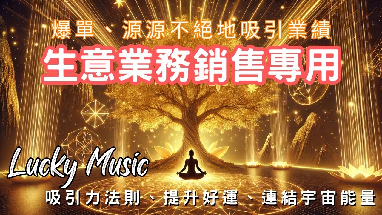 爆單、源源不絕地吸引業績｜生意、業務、銷售專用｜快速及持續地吸財｜招財好運音樂｜冥想音樂｜治癒心靈好運便來｜宇宙之間傳輸能量的能力『靈療音樂 Lucky Music』