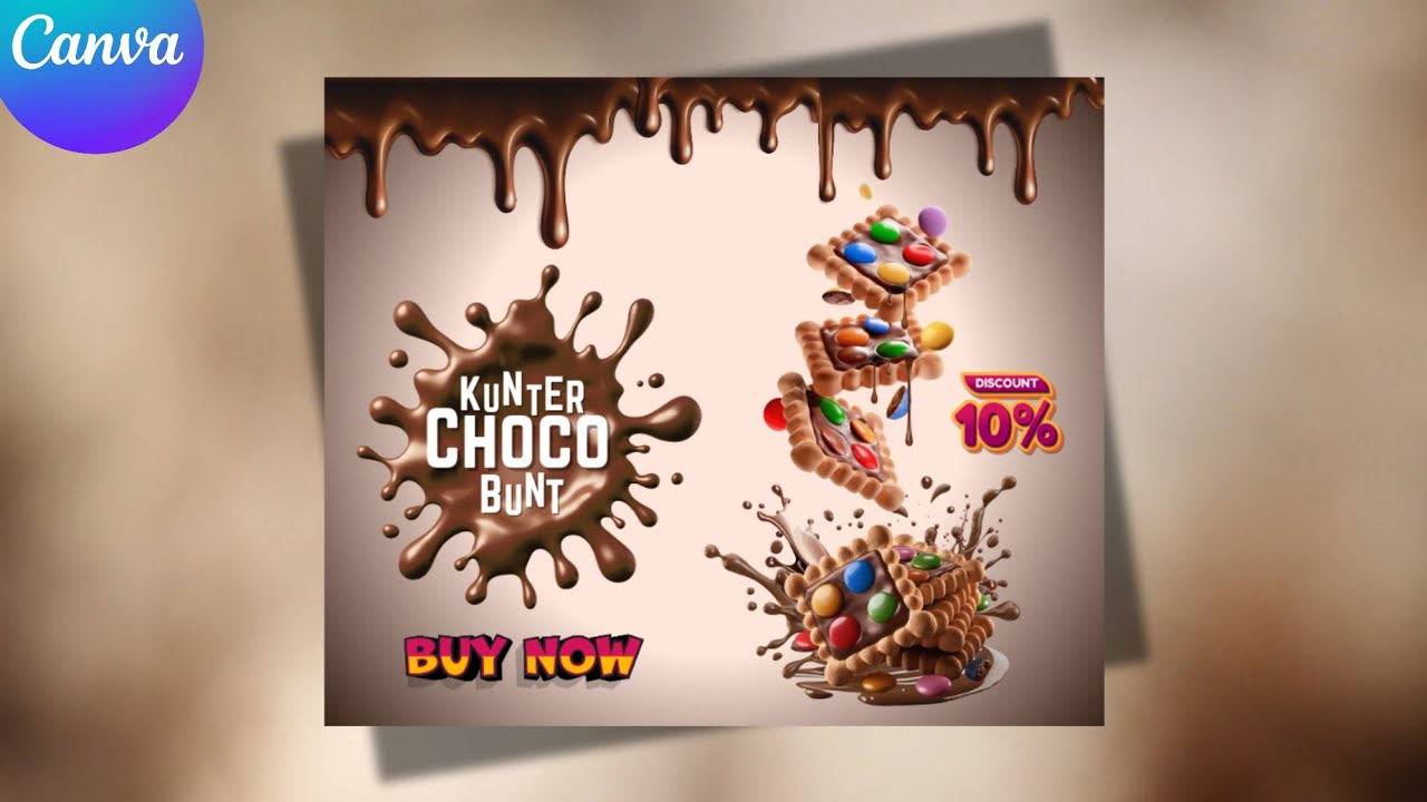 Cookies Advertising Poster Design in Canva | Product ad Poster - Product Commercial