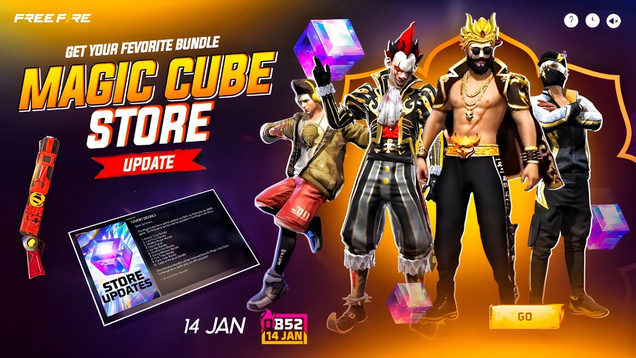 100% 💥 Ob52 Magic Cube Store Update 🤯🥳| next magic cube bundle | free fire new event | ff new event 