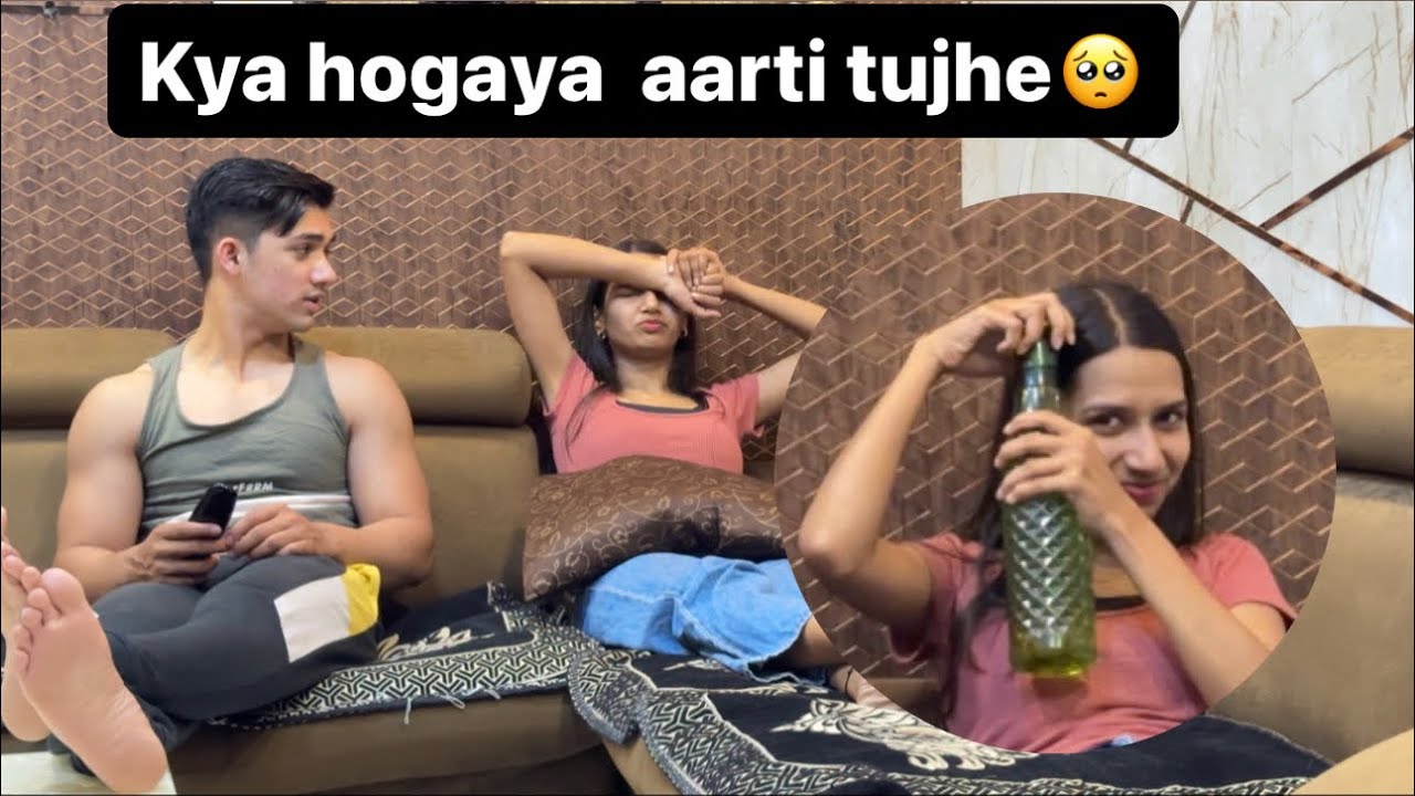 Bahot peth dukh raha hai | period prank on aditya | cuttest reaction | Aarti vlogs |