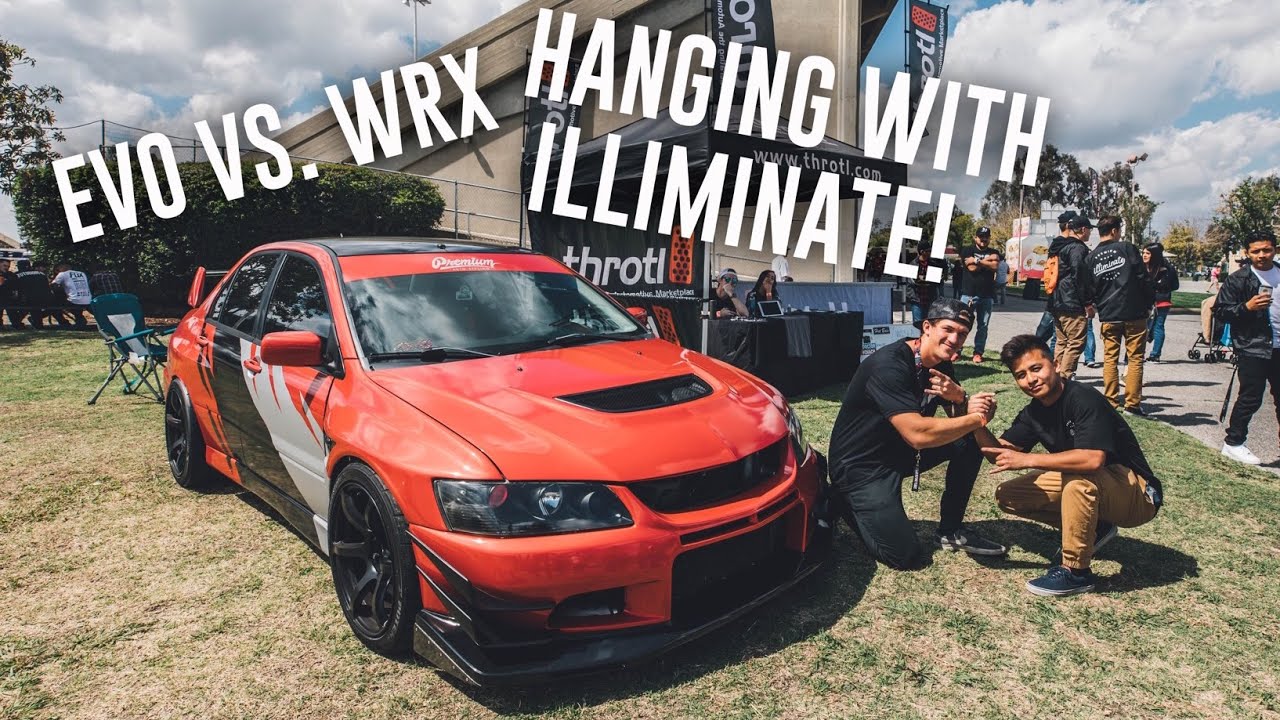 MY EVO 8 VS WRX CAR SHOW REV BATTLE!