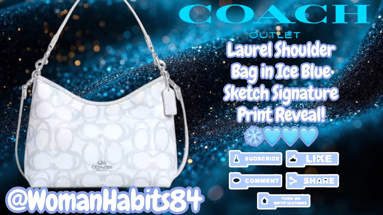 New! Coach Laurel Shoulder Bag in Ice Blue Reveal❄️🩵🩵🩵