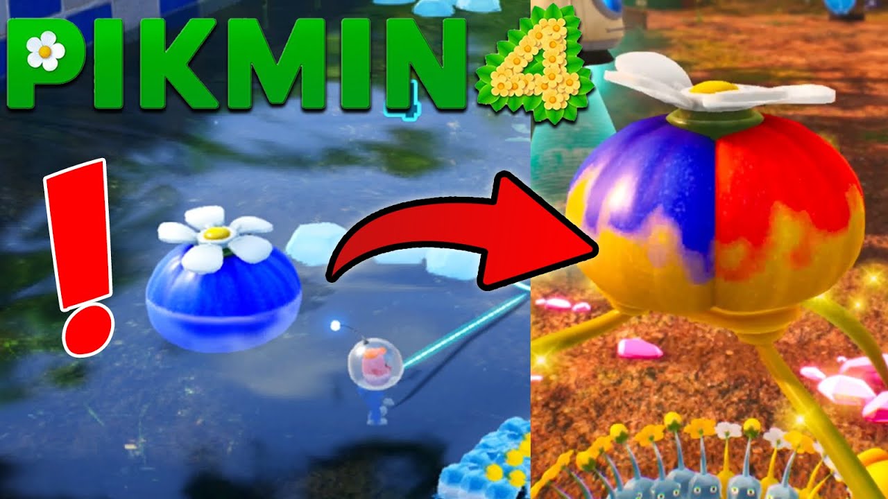 Pikmin 4 How to Get the Blue Onion OUT if it Falls in the Water!