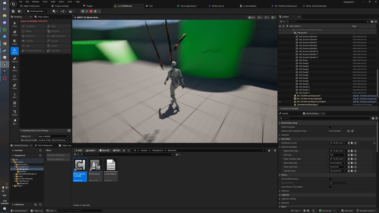 Flying Swords P1 Unreal Engine