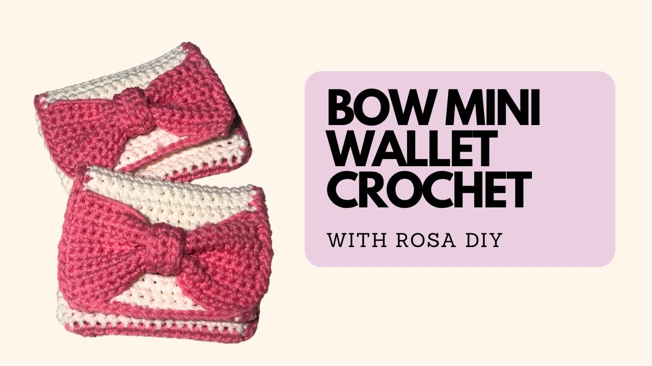 HOW TO CROCHET MINI BOW WALLET #crochet #crochettutorial #easycrochet