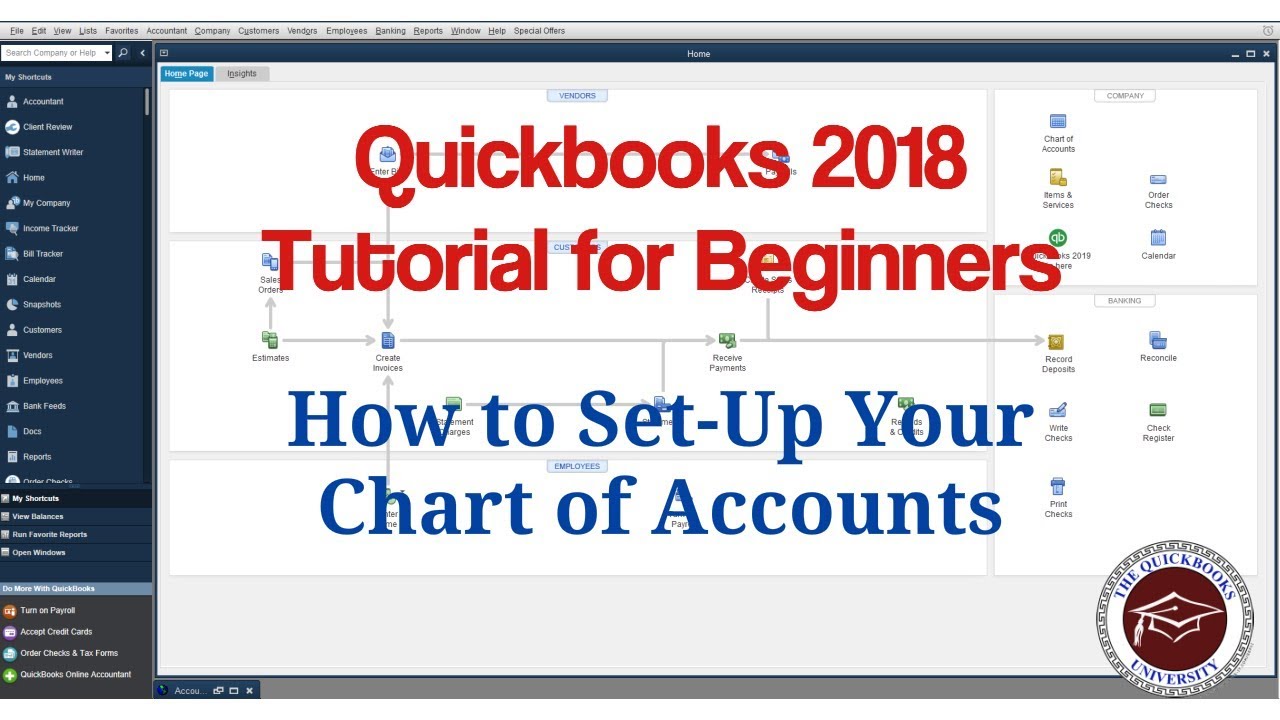 Учебное пособие по QuickBooks 2018 для начинающих &mdash; как настроить план счетов