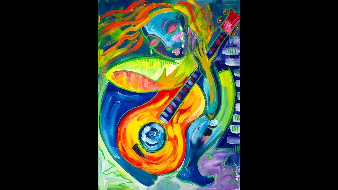 Easy Abstract Figure Paint for Beginners Acrylic Painting 🎸 Tutorial | TheArtSherpa