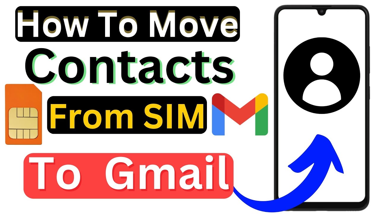 How to move contacts from sim to Gmail account | move sim contacts to Gmail account