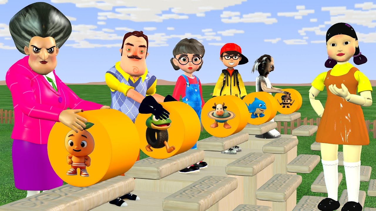 Что происходит, когда Scary Teacher3D встречает CRAZY Dalgona Candy Wheel от Squid Game