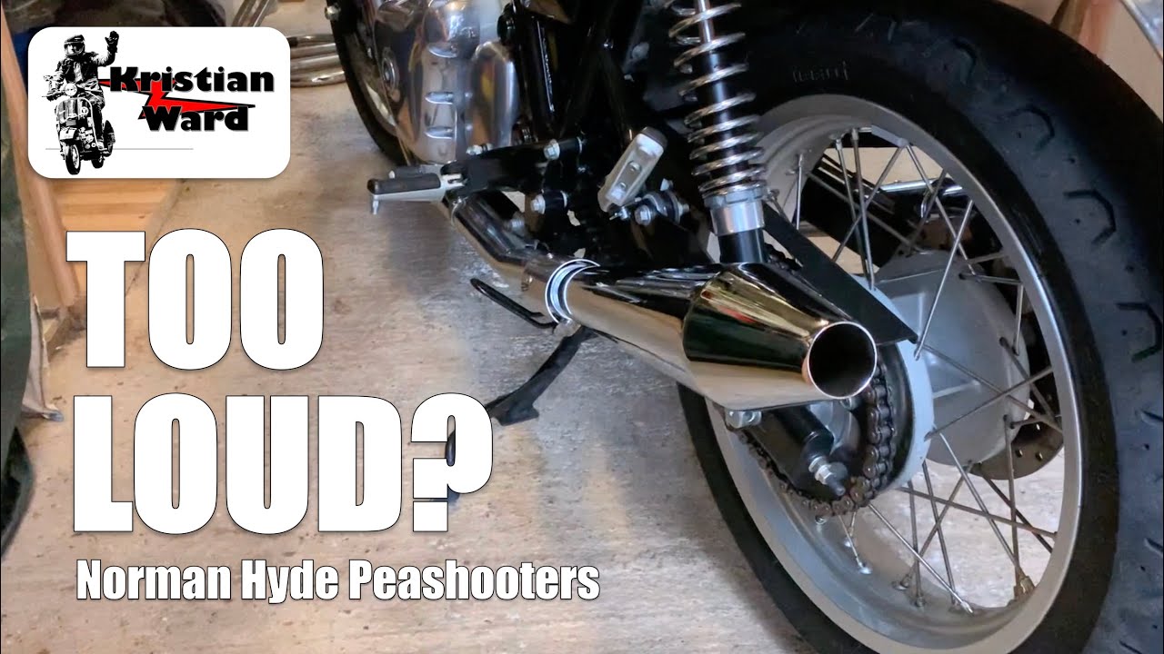 Norman Hyde Peashooter exhaust on my Royal Enfield Interceptor 650 - Will they be too loud?