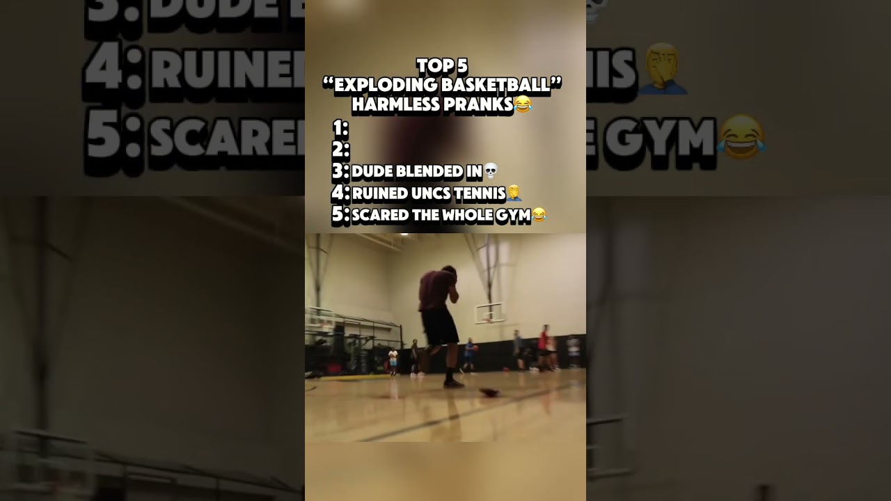 Top 5 Exploding Basketball pranks😂 #nba #prank #basketball #sports #funny #joke