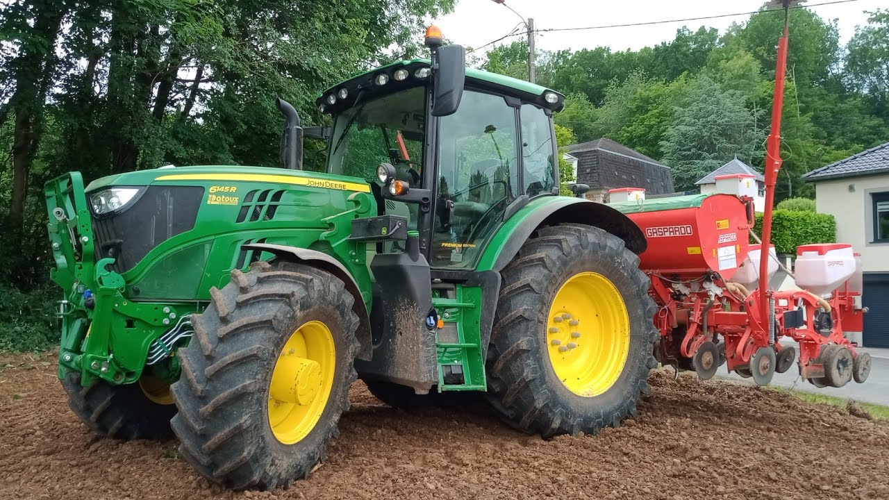 Semis de mais 2022 🌽 / John Deere 6145 r 🟢 / Gaspardo 6 Rangs 🔴