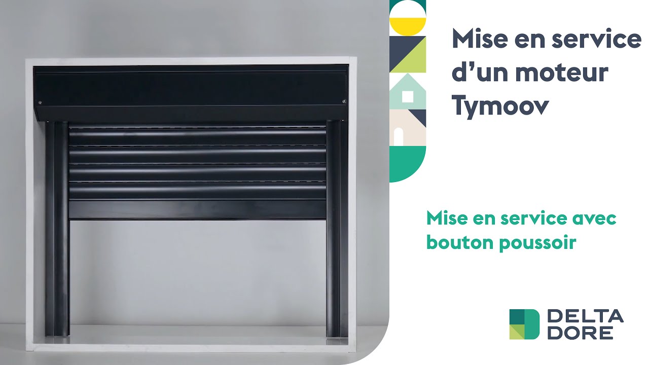 Comment exécuter la mise en service avec bouton poussoir d'un moteur Tymoov  ?