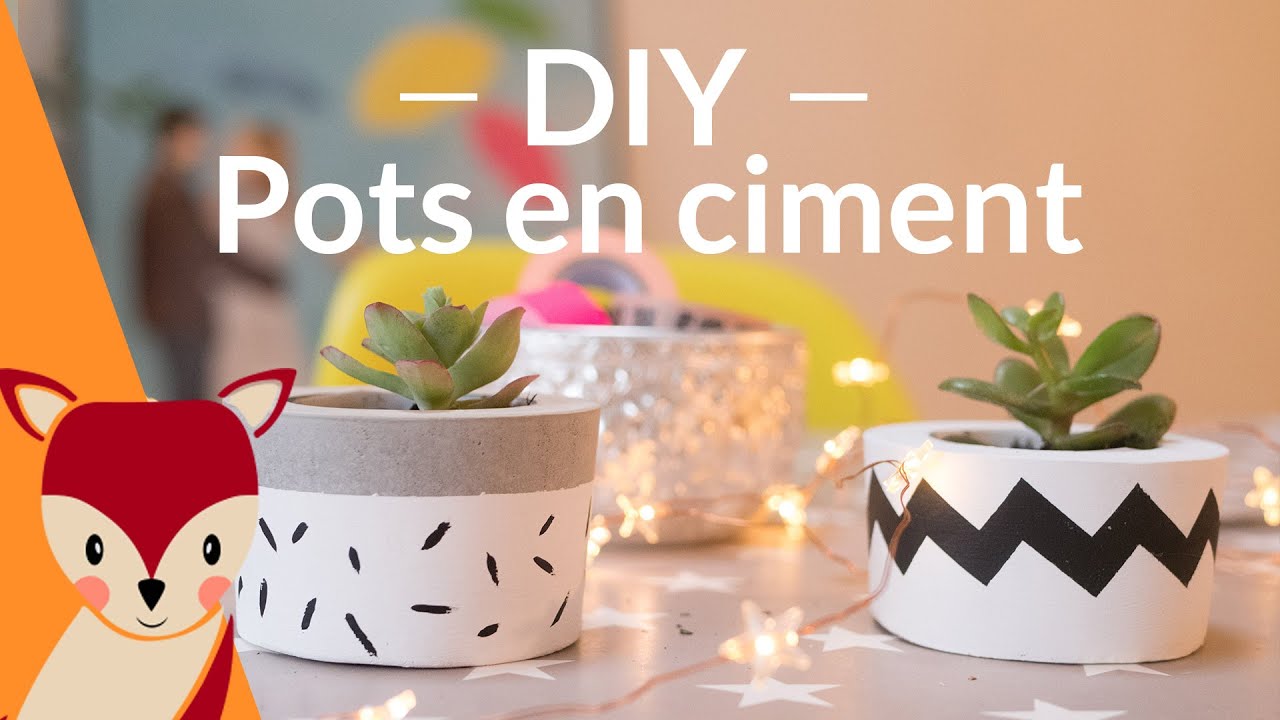 DIY Pots de fleur en béton
