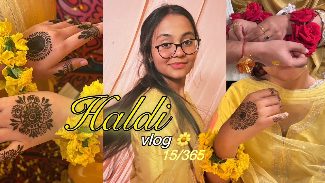 Haldi Vlog 💛 | Finally Lucknow aa gaye 😍 | Fun with cousins | Mamu ke baby se mile 👶🏻💙 | 