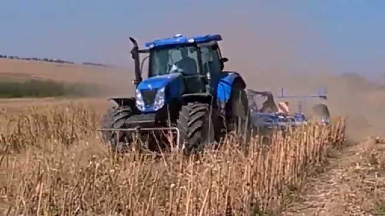 New Holland T7.260 with disk harrow Lemken Rubin 9