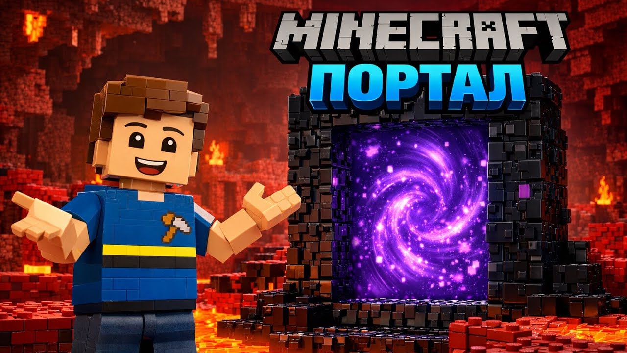 Як впоратись із магічними кубами? Портал у незер #minecraft #лего