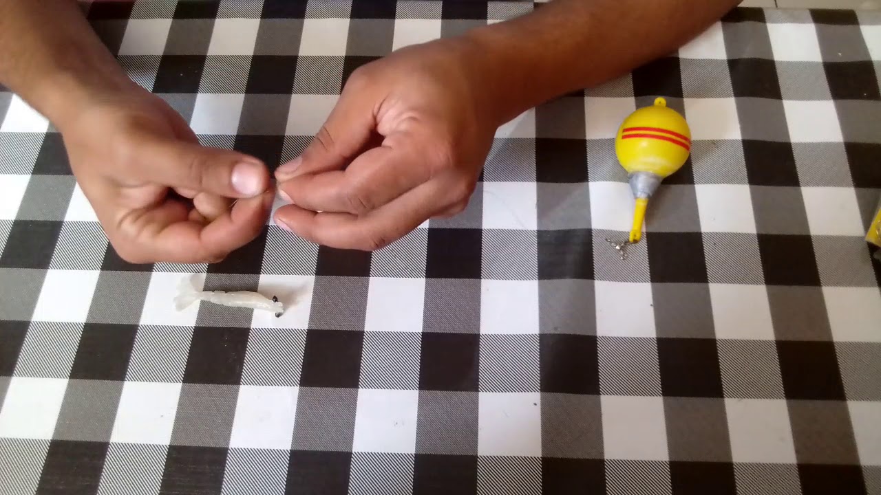 Camarão artificial   na boia  para pesca de  robalo!