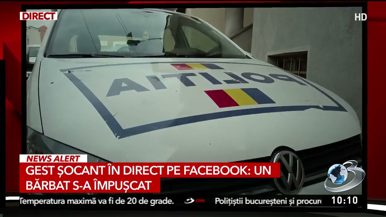 Gest șocant &icirc;n direct pe Facebook: un bărbat s-a &icirc;mpușcat