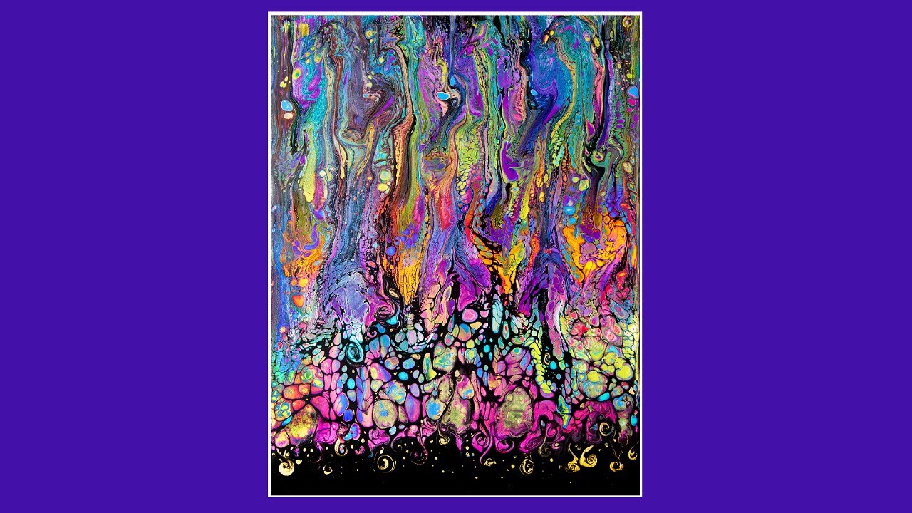 #2660 Another Spectacular Fav.Classic Rag Swipe Fluid Acrylics Painting 4.28.2018 Experimental art