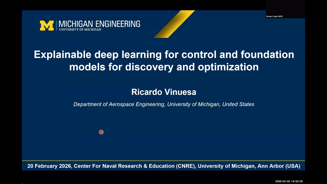 R. Vinuesa Motilva - Associate Professor of Aerospace Engineering, University of Michigan, 2-20-26