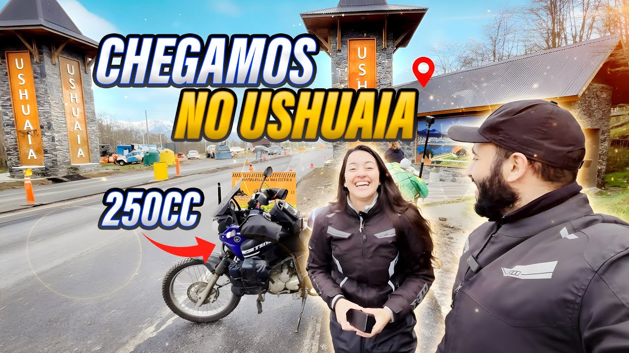 Depois de 30 DIAS chegamos no USHUAIA de moto. VIAGEM DE MOTO 250 cc. 