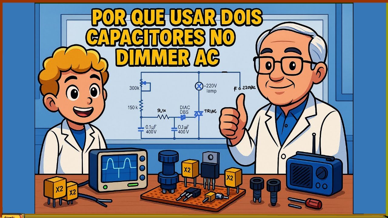 Por que usar dois capacitores no dimmer AC? Descubra a vantagem!