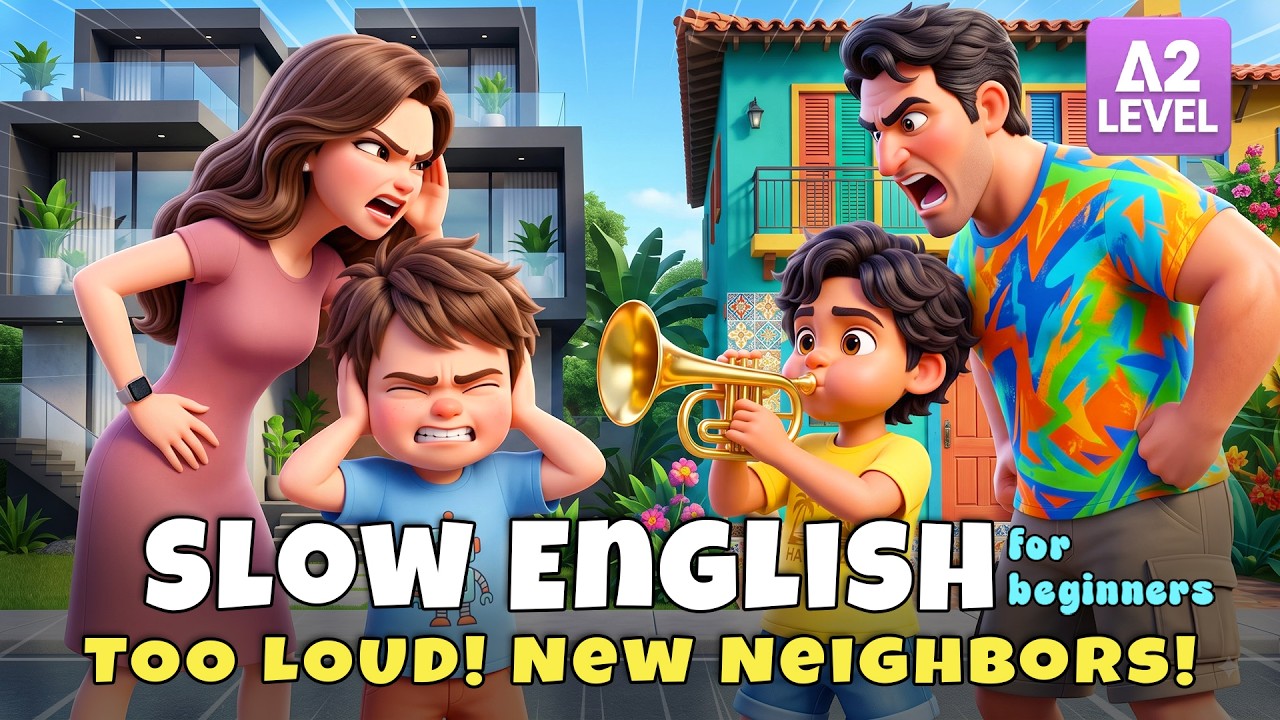 The New Neighbors Won't STOP Making Noise! I Slow English Listening Story (A2)