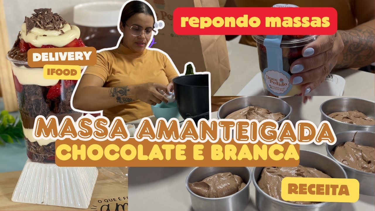 Delivery em casa - receita massa amanteigada - reposição de estoque -  ifood - cardápio digital