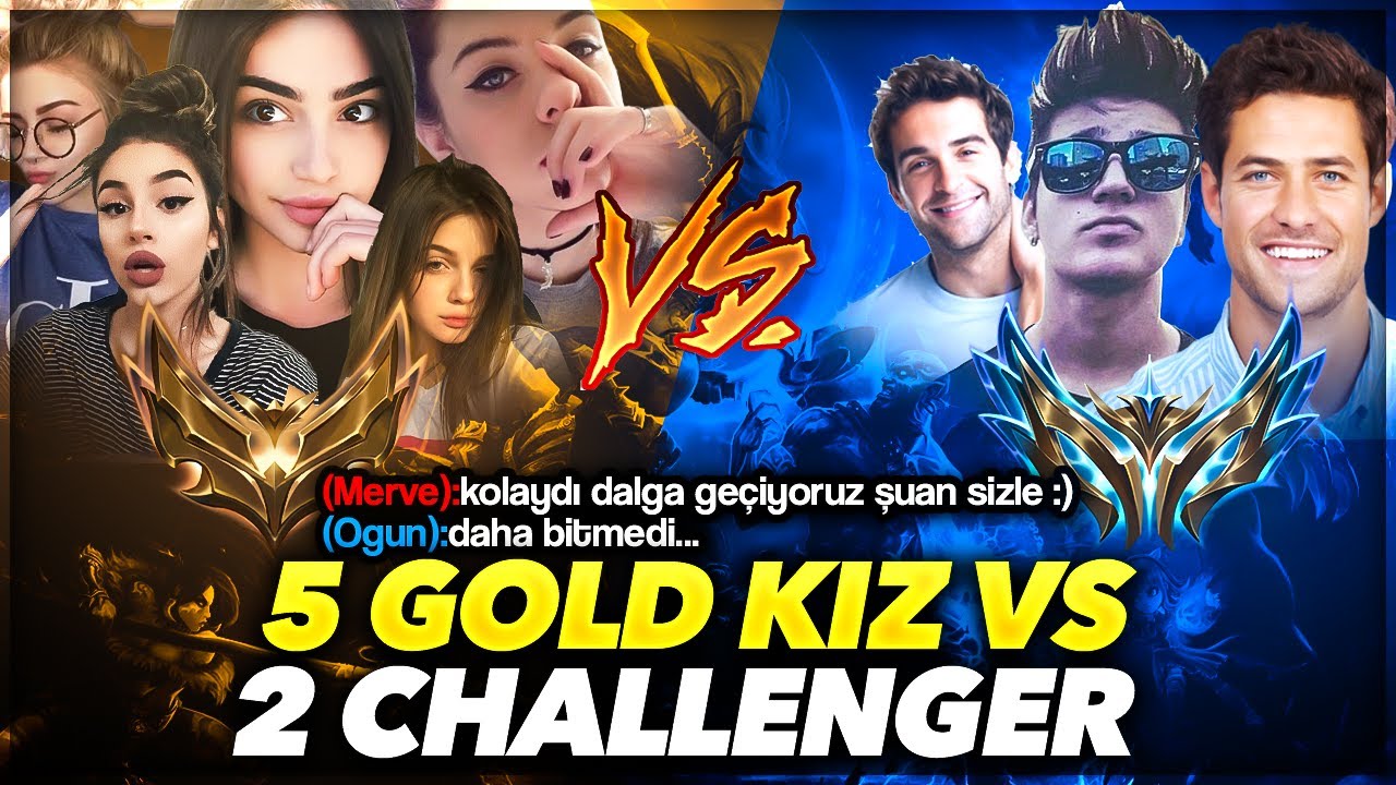 5 GOLD KIZ VS 2 ERKEK CHALLENGER !! DALGA GEÇTİLER EĞLENİYORUZ DEDİLER !! | Ogün Demirci