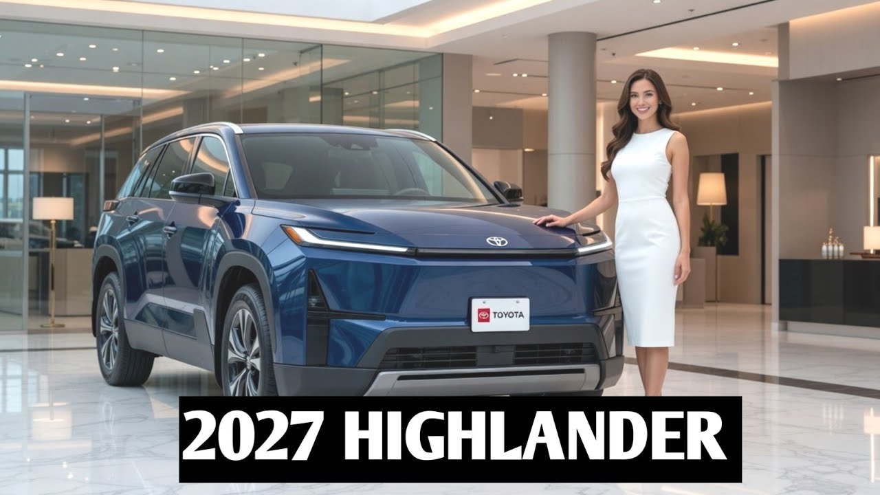 2027 Toyota Highlander EV First Look 320 Mile Range 3 Row All Electric SUV