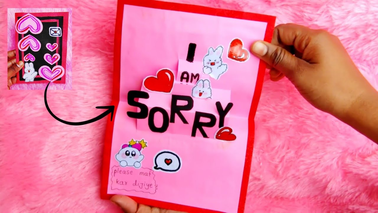 sorry card making / how to make sorry card for bestfriend / how to make sorry card / Diy sorry card