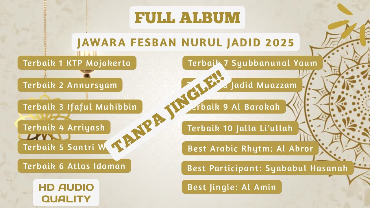 TERBARU🔥 FULL ALBUM JAWARA FESBAN NURUL JADID 2025