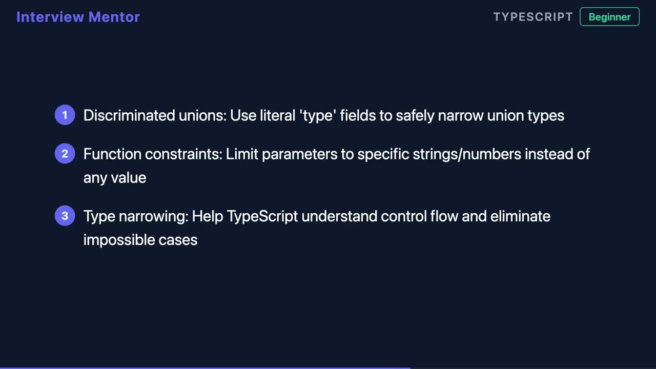 What is a Literal Type in TypeScript? | Interview Question