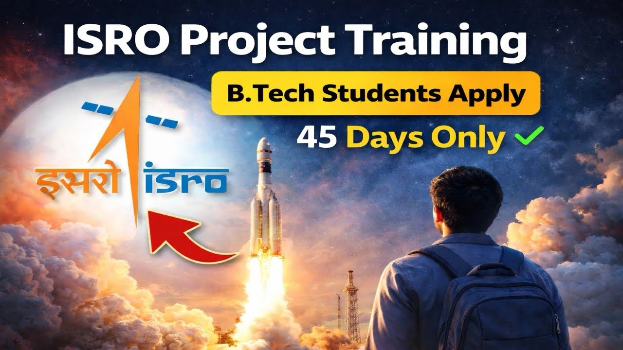 ISRO Internship 2026 | B.Tech Students Apply | 45 Days Only 🚀 No Written Exam