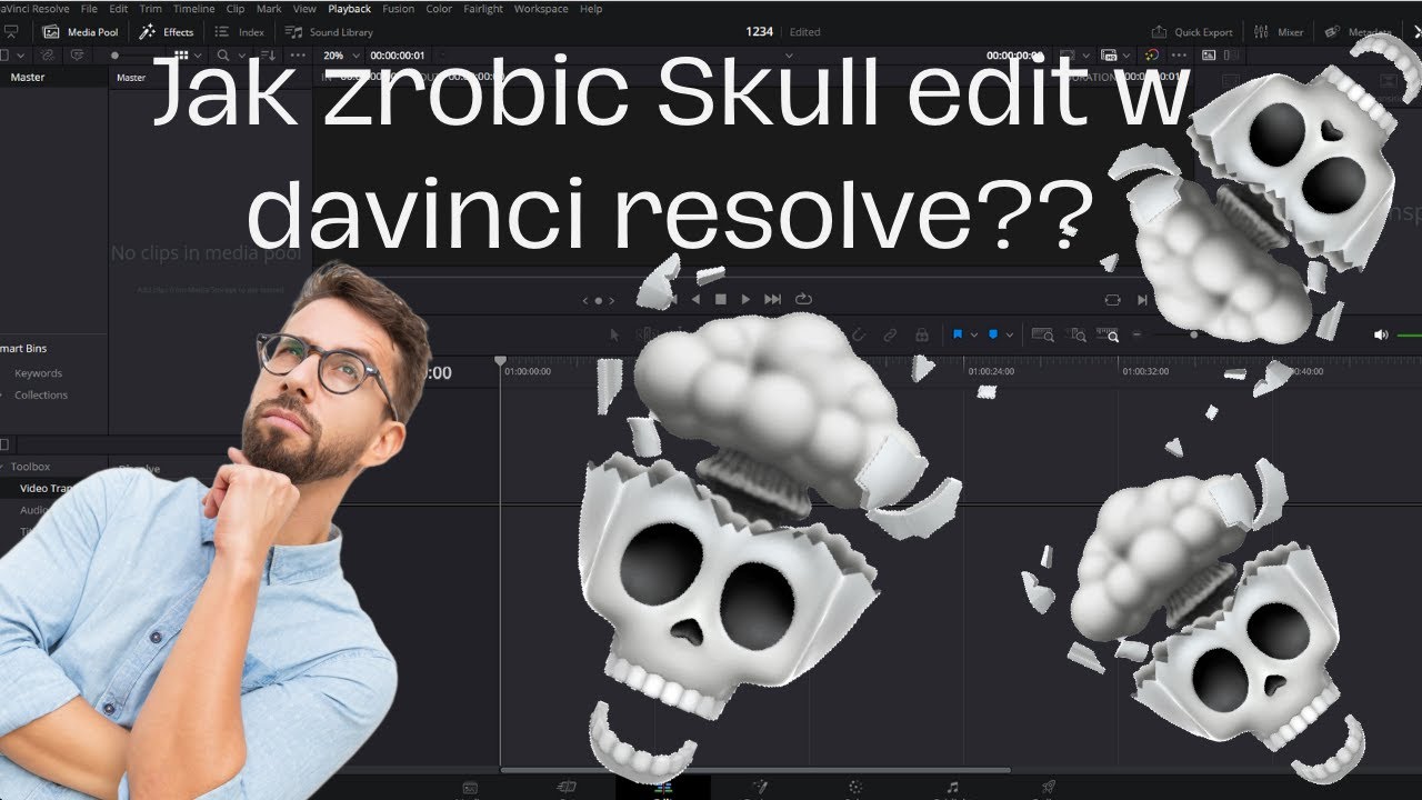 Jak zrobić skull edit? (poradnik) #skull #skulledit #tutorial #foryou #davinciresolve #przydatne #