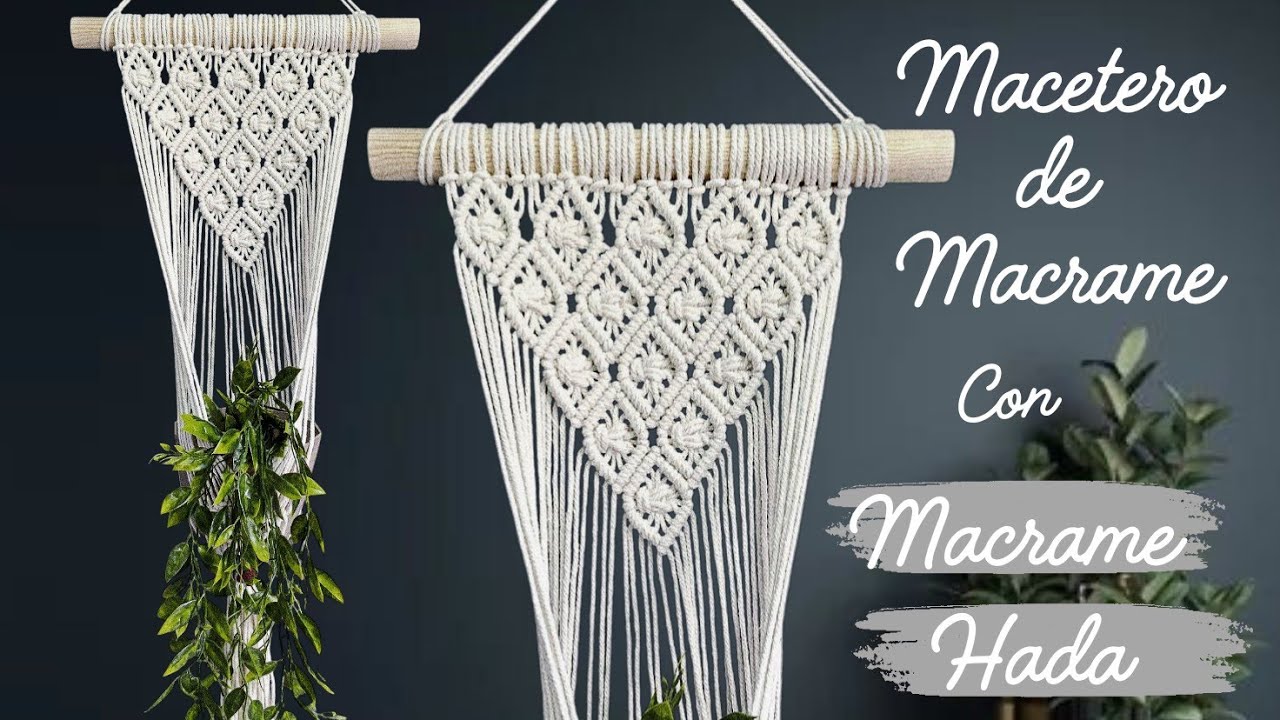 Como a hacer un Macetero de Macramé FÁCIL aprende Nudos Basicos con esta Maceta Colgante