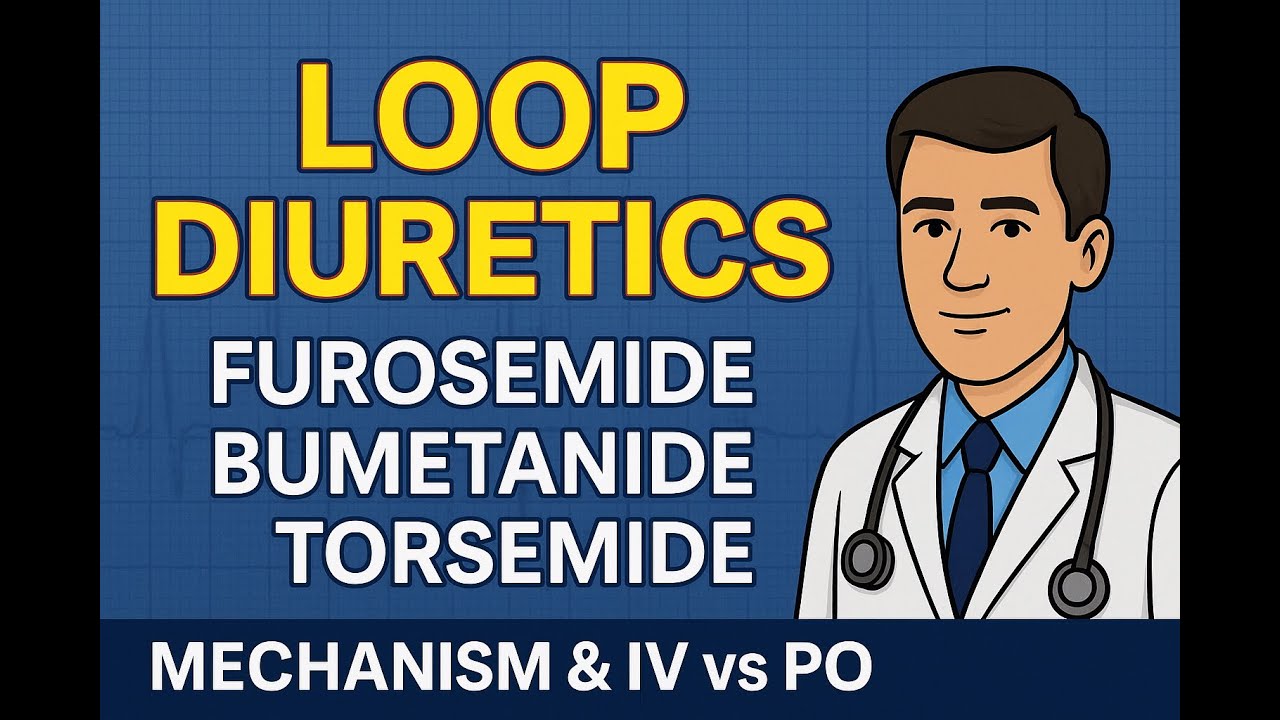 Loop Diuretics Explained | Furosemide, Bumetanide, Torsemide | IV vs PO Bioavailability