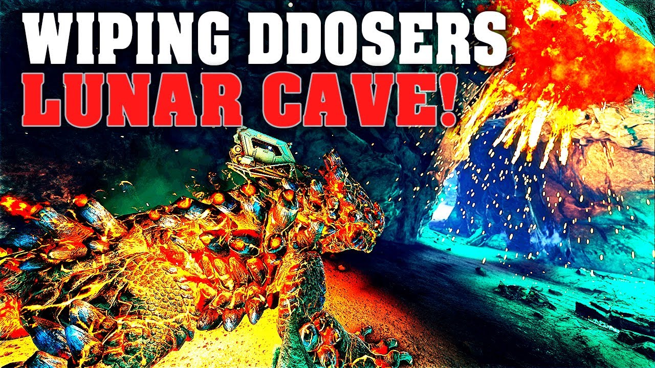 Wiping Teamers And Ddosser Lunar Cave! | Ark Genesis Official Small Tribes PVP E17