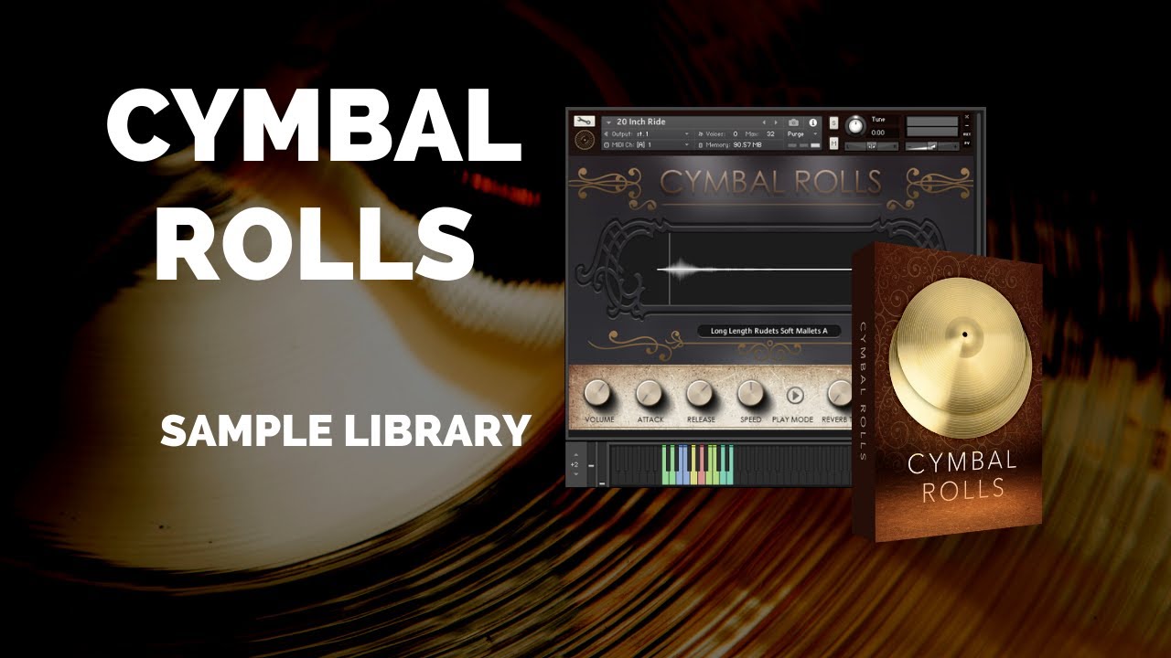"Cymbal Rolls" - Playable Cymbal Rolls and Swells Sample Library (€19) | 18 Cymbals Available