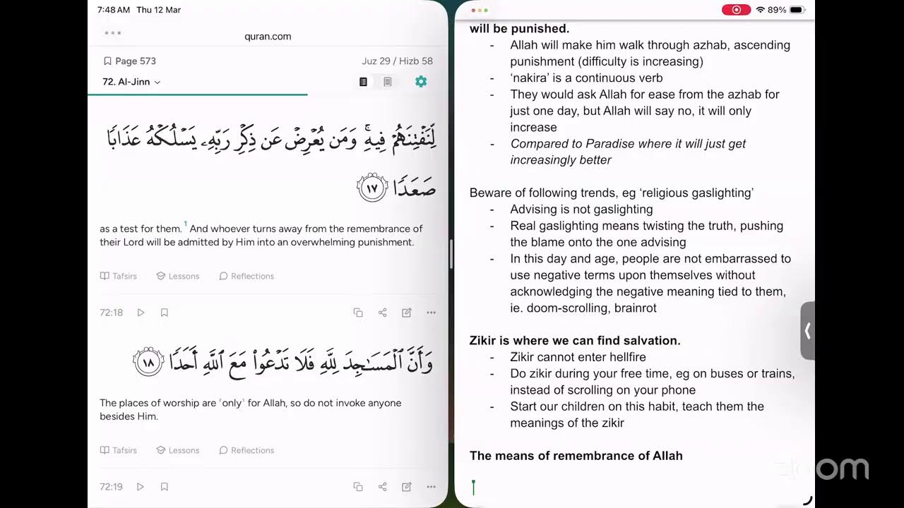 Explanation of Juz 29 - Episode 119 - Surah Jinn