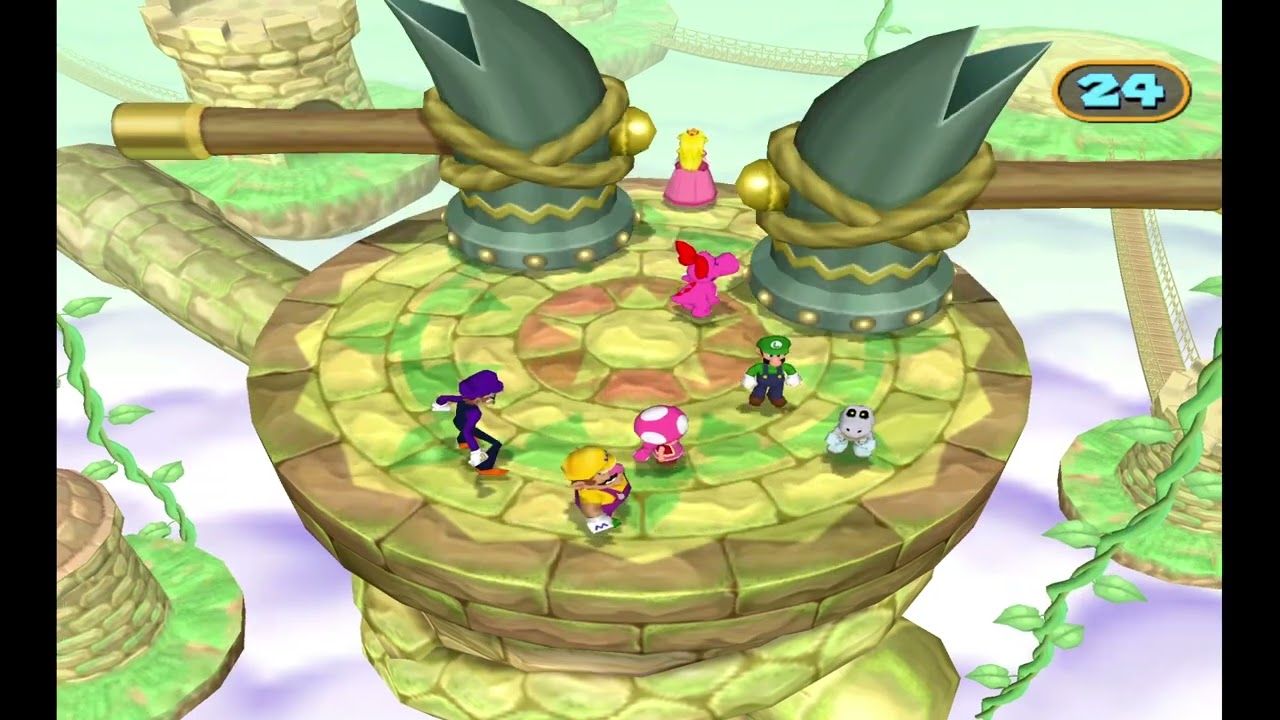 Mario Party 7 Wario & Toadette in Hammer Spammer
