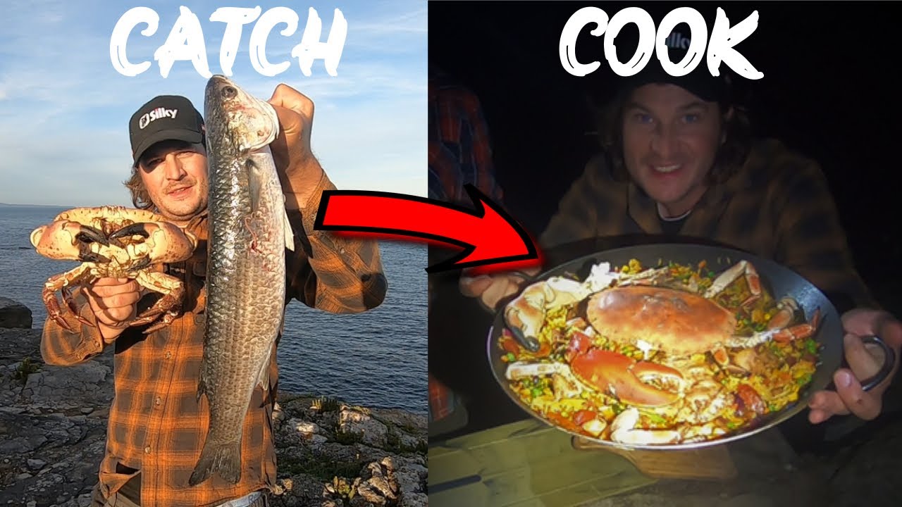 24hrs Coastal Foraging with HAZE OUTDOORS - Lobster - Crab - Fish - Catch & Cook & Campout