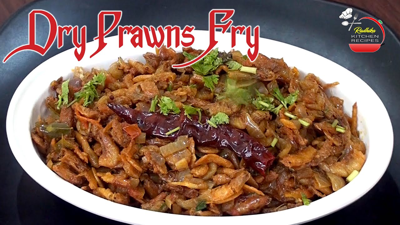 DRY PRAWNS FRY in Tamil | இறால் பிரை | Radhika Kitchen Recipes