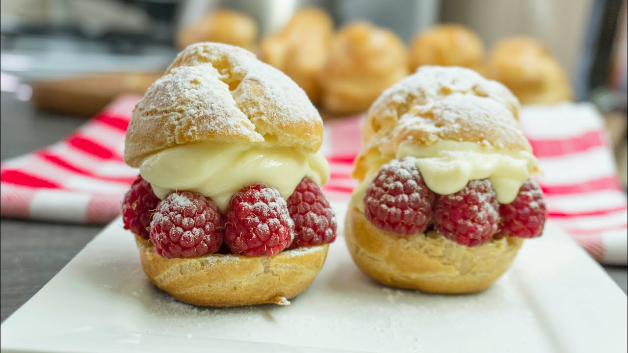 Raspberry Cream Puffs Recipe