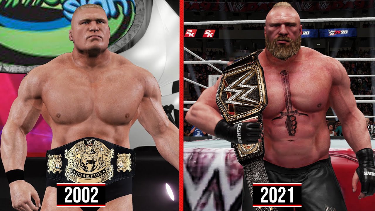 All Brock Lesnar Championship Wins in WWE! (WWE2K)